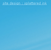 splattered ink graphic and web design